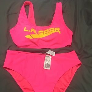 Hot Pink Plus Size L.A. Gear Printed Bikini